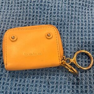 Mini vintage Bebe Mustard Keychain Wallet